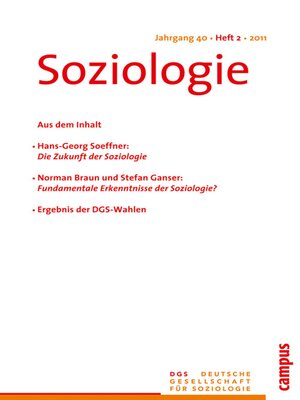 cover image of Soziologie 2.2011